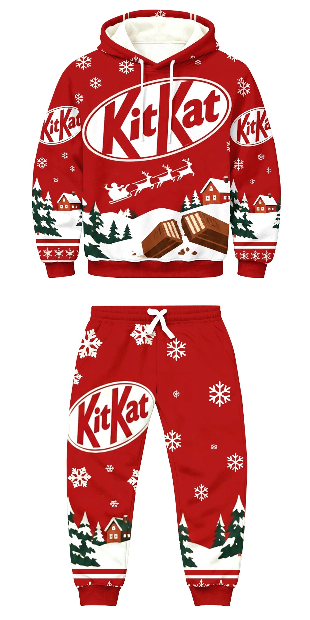 Crispy Break Ugly Quarter Zip Sweatshirt & Sweatpant Set - MERRYPARK