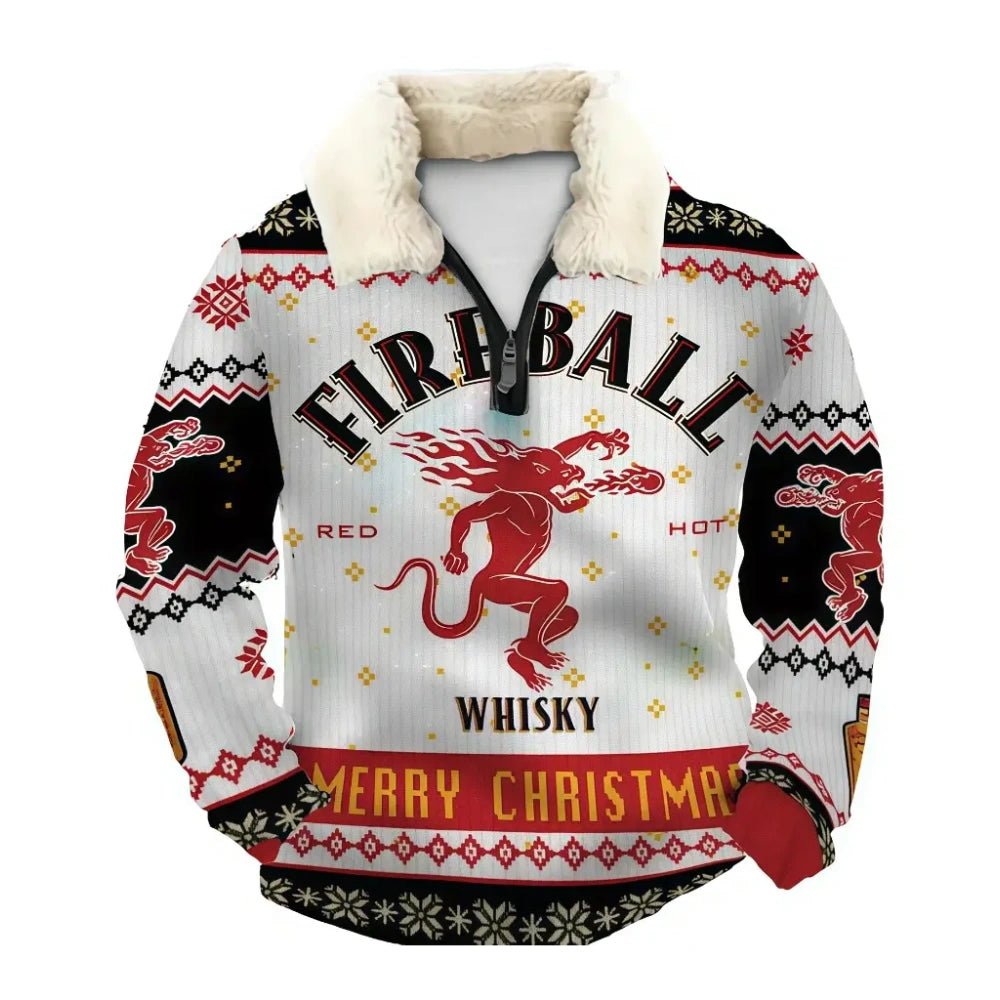 Festive Ugly Quarter Zip Sweatshirt & Sweatpant Set - MERRYPARK