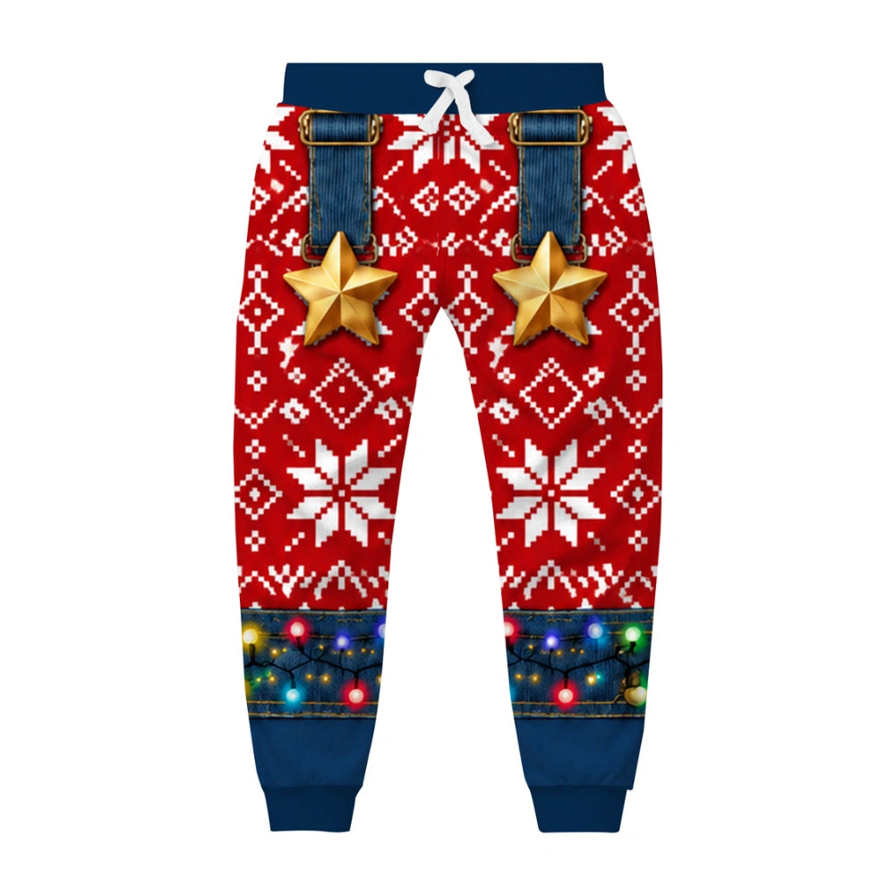 Holiday Reindeer Ugly Quarter Zip Sweatshirt & Sweatpant Set