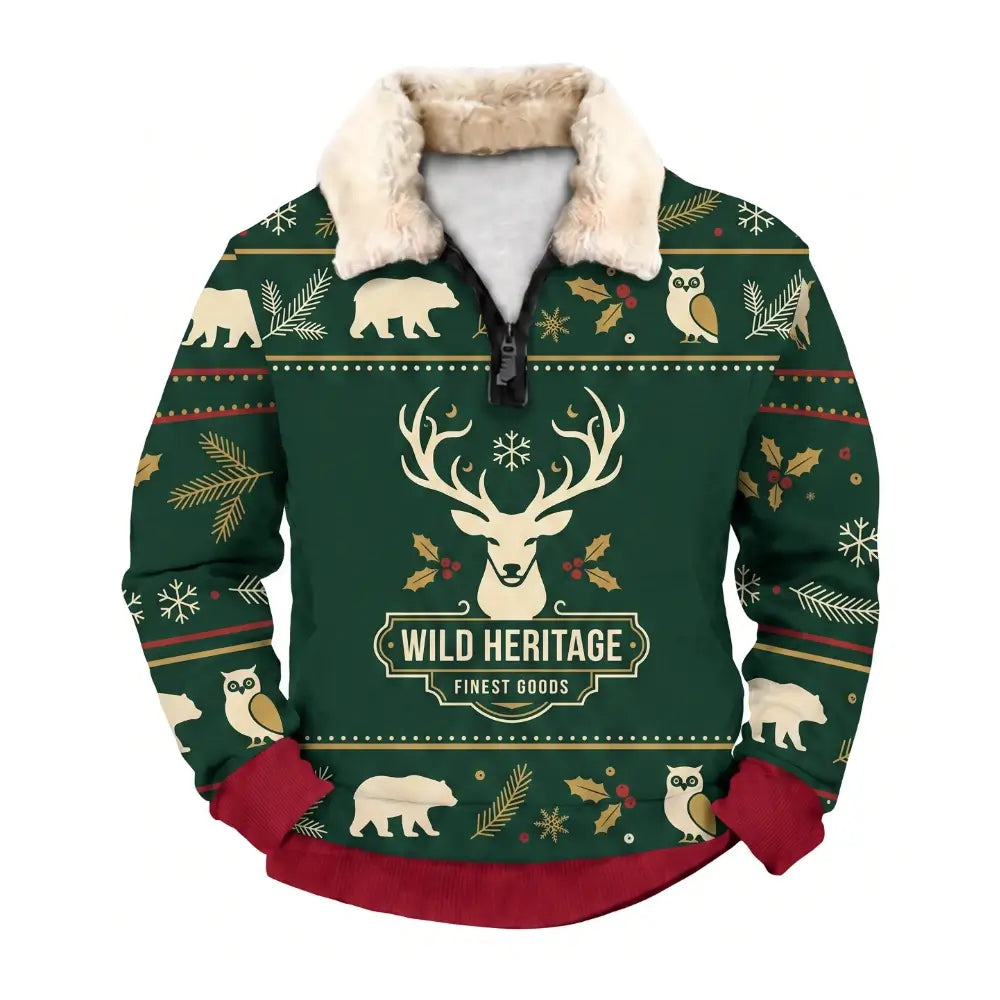 Hunting & Wilderness Ugly Quarter Zip Sweatshirt & Sweatpant Set - Merrypark