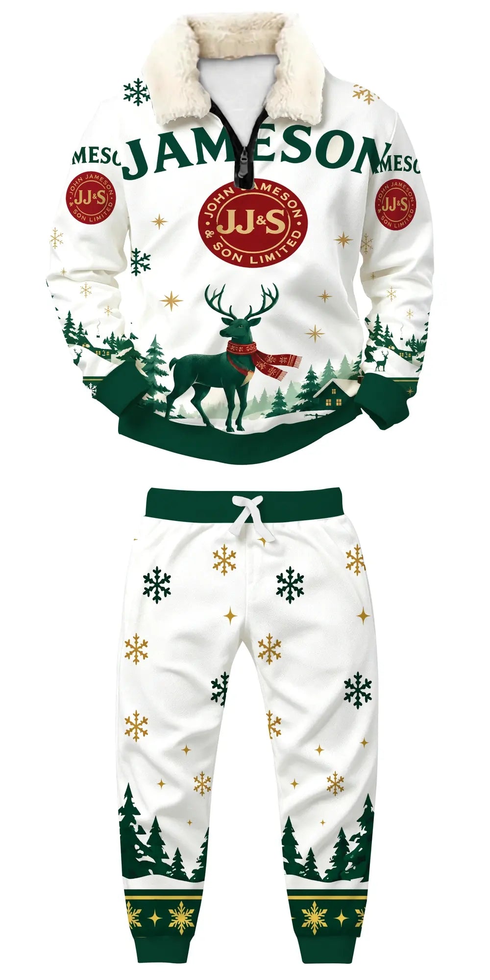 Irish Oak Ugly Quarter Zip Sweatshirt & Sweatpant Set - MERRYPARK