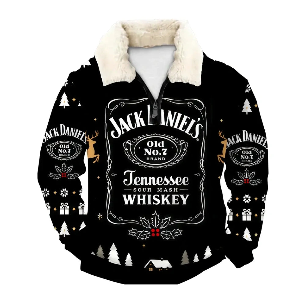Midnight Whiskey Ugly Quarter Zip Sweatshirt & Sweatpant Set - MERRYPARK