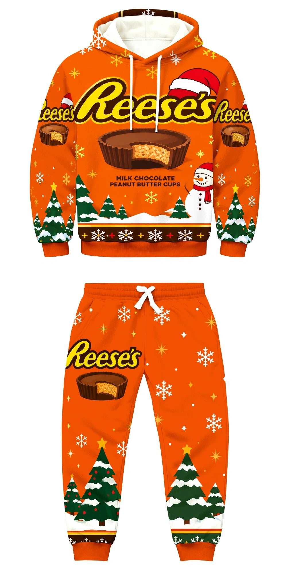Peanut Cup Ugly Quarter Zip Sweatshirt & Sweatpant Set - MERRYPARK