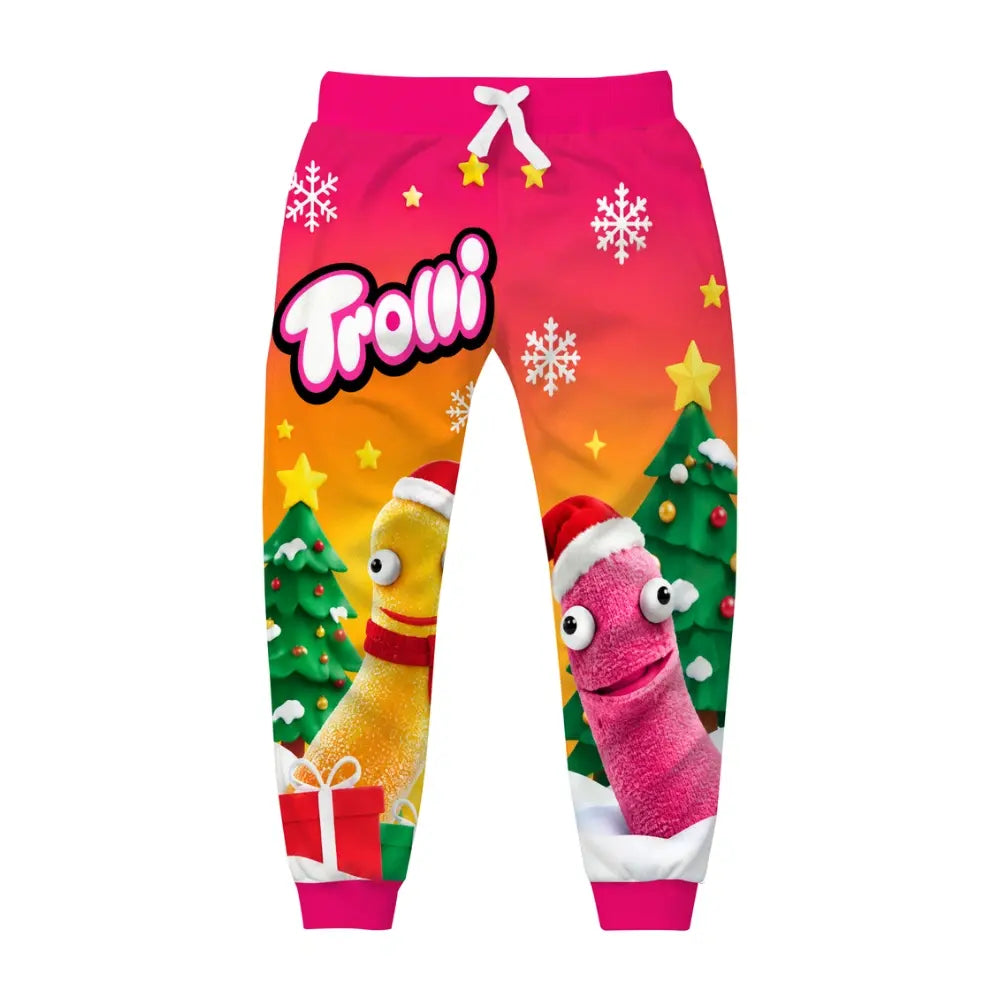 Pink Winter Ugly Quarter Zip Sweatshirt & Sweatpant Set - MERRYPARK