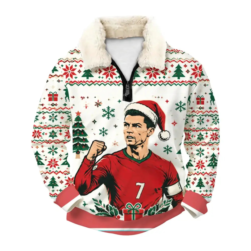 Soccer Fun Ugly Quarter Zip Sweatshirt & Sweatpant Set - MERRYPARK