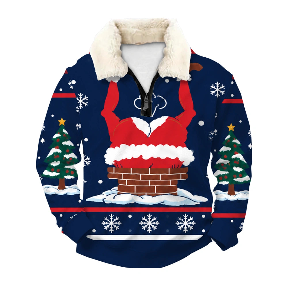Stuck Santa Ugly Quarter Zip Sweatshirt & Sweatpant Set