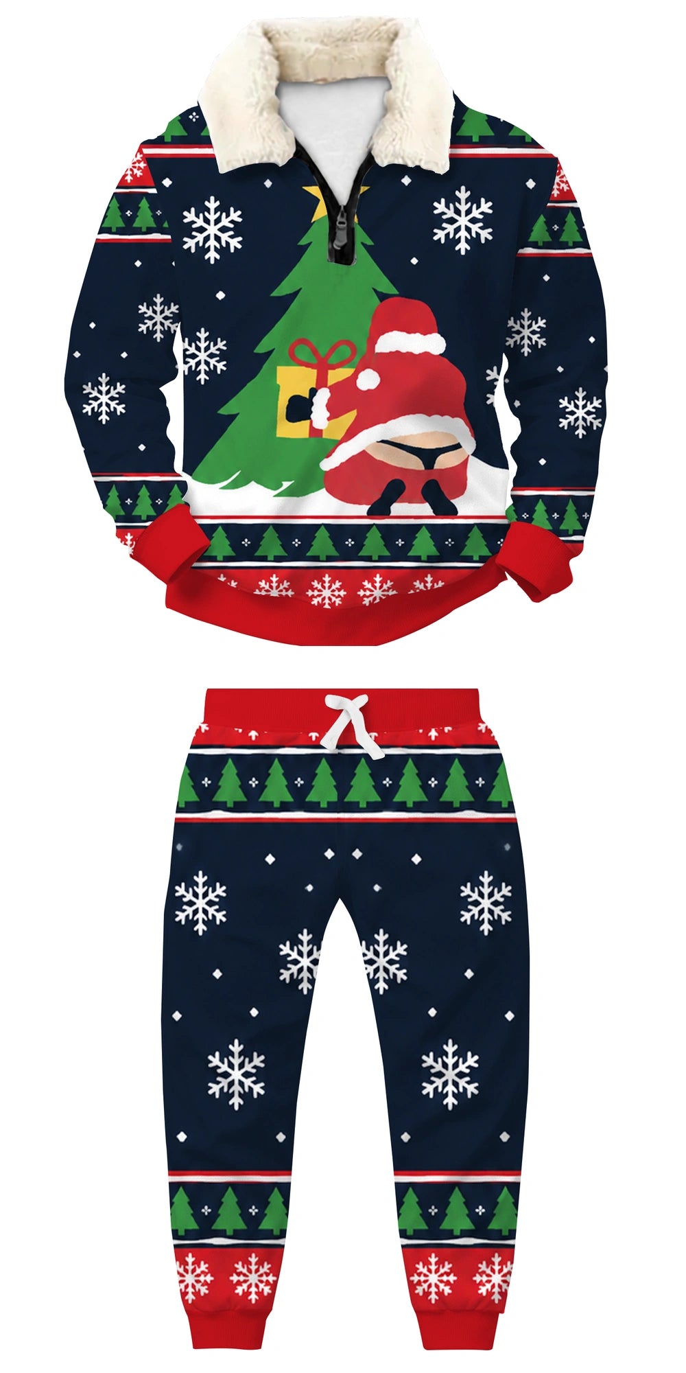 Tree Peek Ugly Quarter Zip Sweatshirt & Sweatpant Set