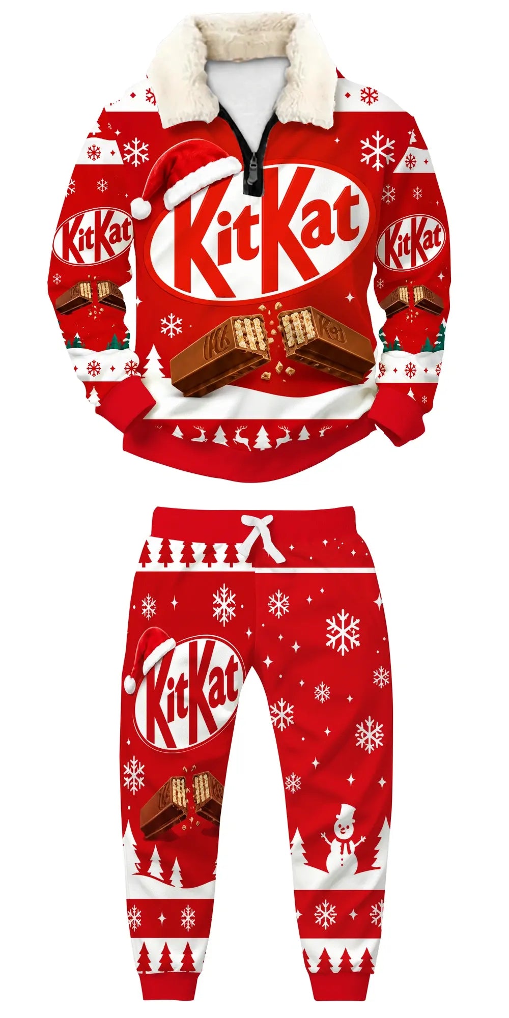 Wafer Break Ugly Quarter Zip Sweatshirt & Sweatpant Set - MERRYPARK