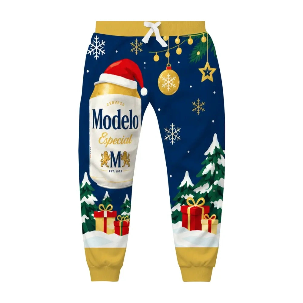 Winter Beer Ugly Quarter Zip Sweatshirt & Sweatpant Set - MERRYPARK