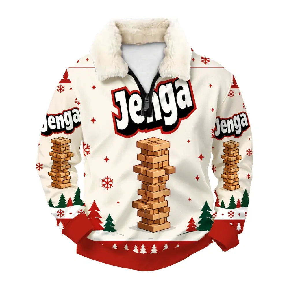 Building Blocks Ugly Quarter Zip Sweatshirt & Sweatpant Set - MERRYPARK
