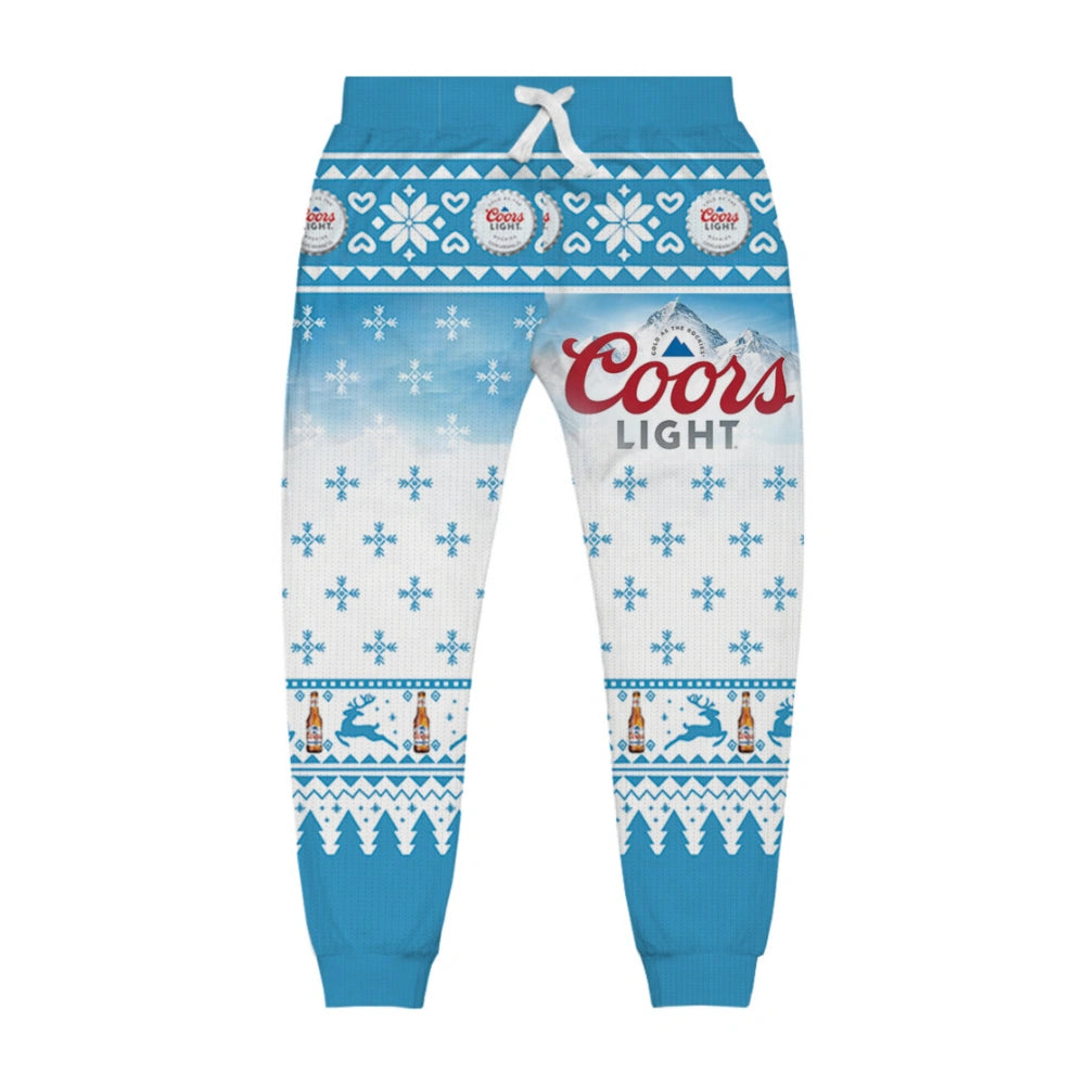 Christmas Zip Stand Fleec Collar Thick Sweatshirt & Sweatpant Set add6 - MERRYPARK