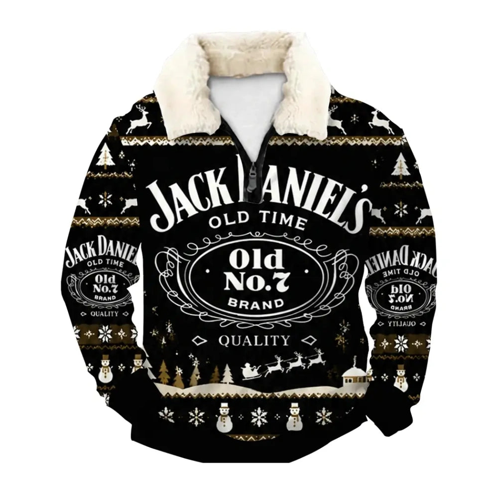 Dark Whiskey Ugly Quarter Zip Sweatshirt & Sweatpant Set - MERRYPARK