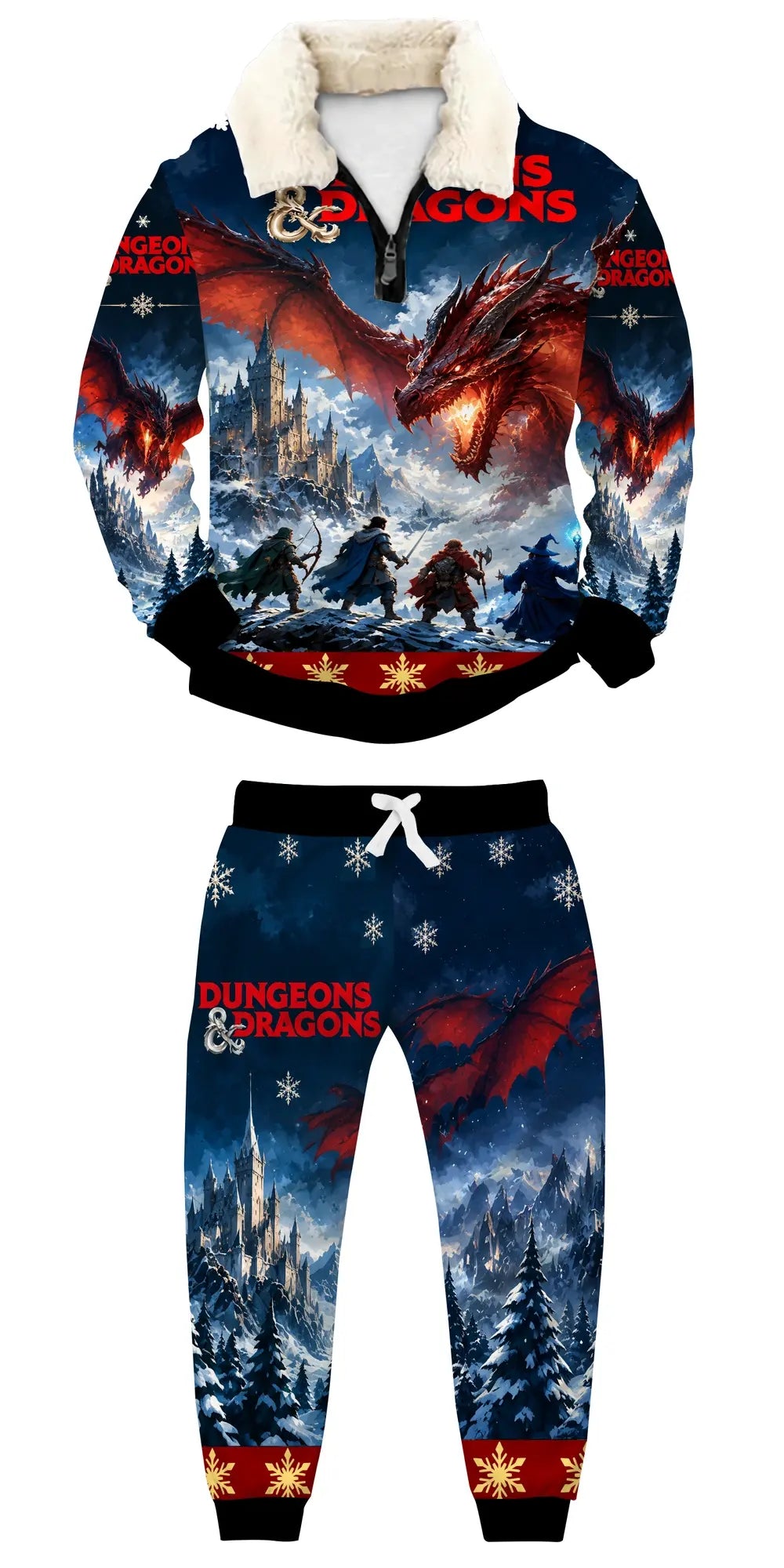 Dragon Ugly Quarter Zip Sweatshirt & Sweatpant Set - MERRYPARK