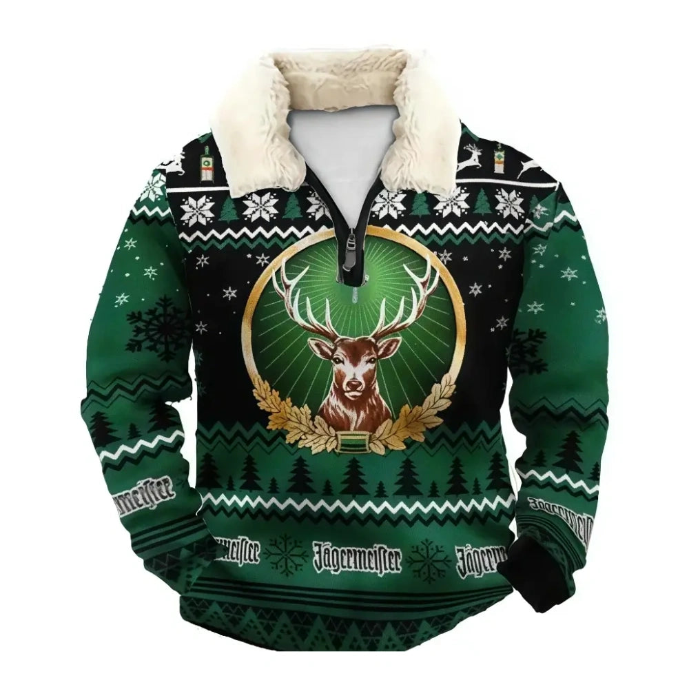 Evergreen Ugly Quarter Zip Sweatshirt & Sweatpant Set - MERRYPARK