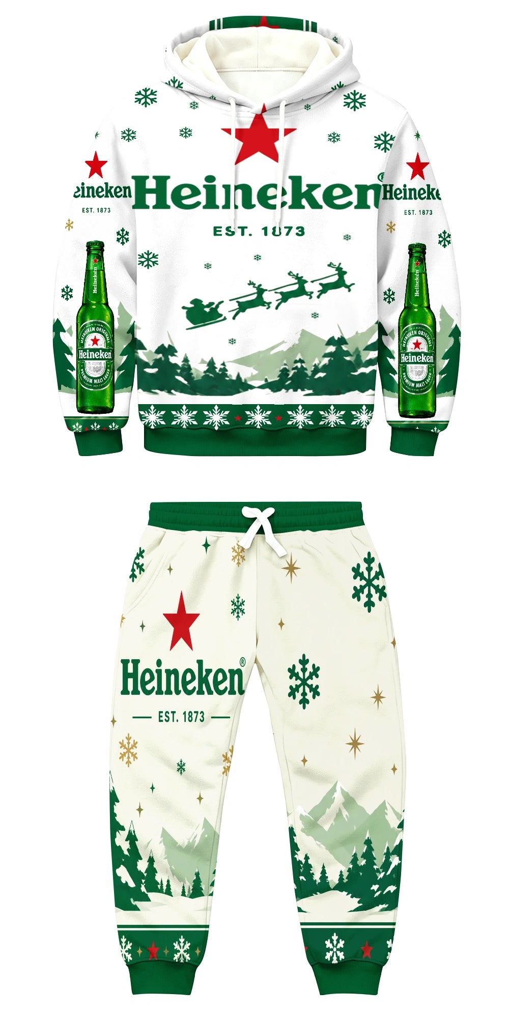Fresh Mint Ugly Quarter Zip Sweatshirt & Sweatpant Set - MERRYPARK