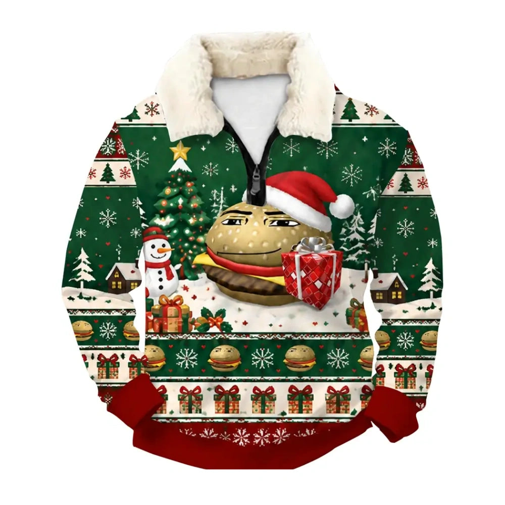 Fun Ugly Quarter Zip Sweatshirt & Sweatpant Set - MERRYPARK