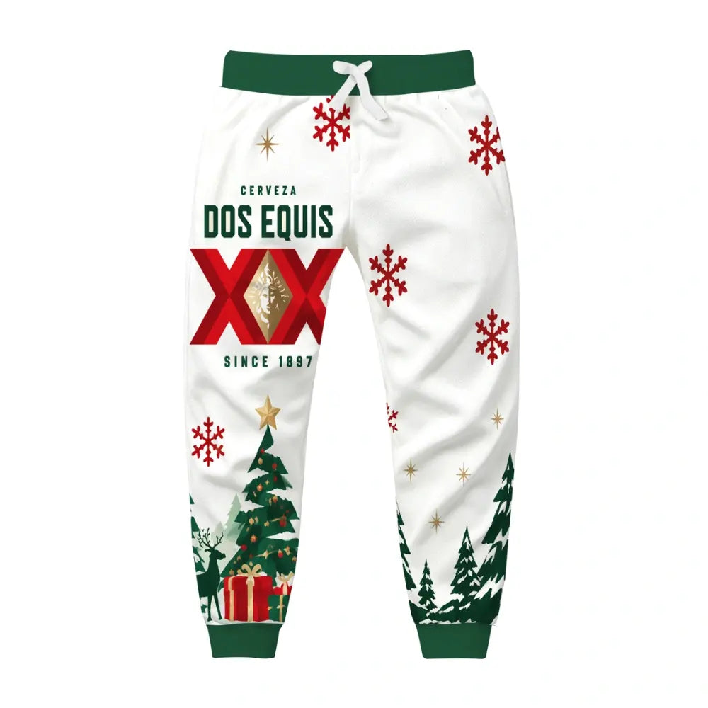 Green Holiday Ugly Quarter Zip Sweatshirt & Sweatpant Set - MERRYPARK