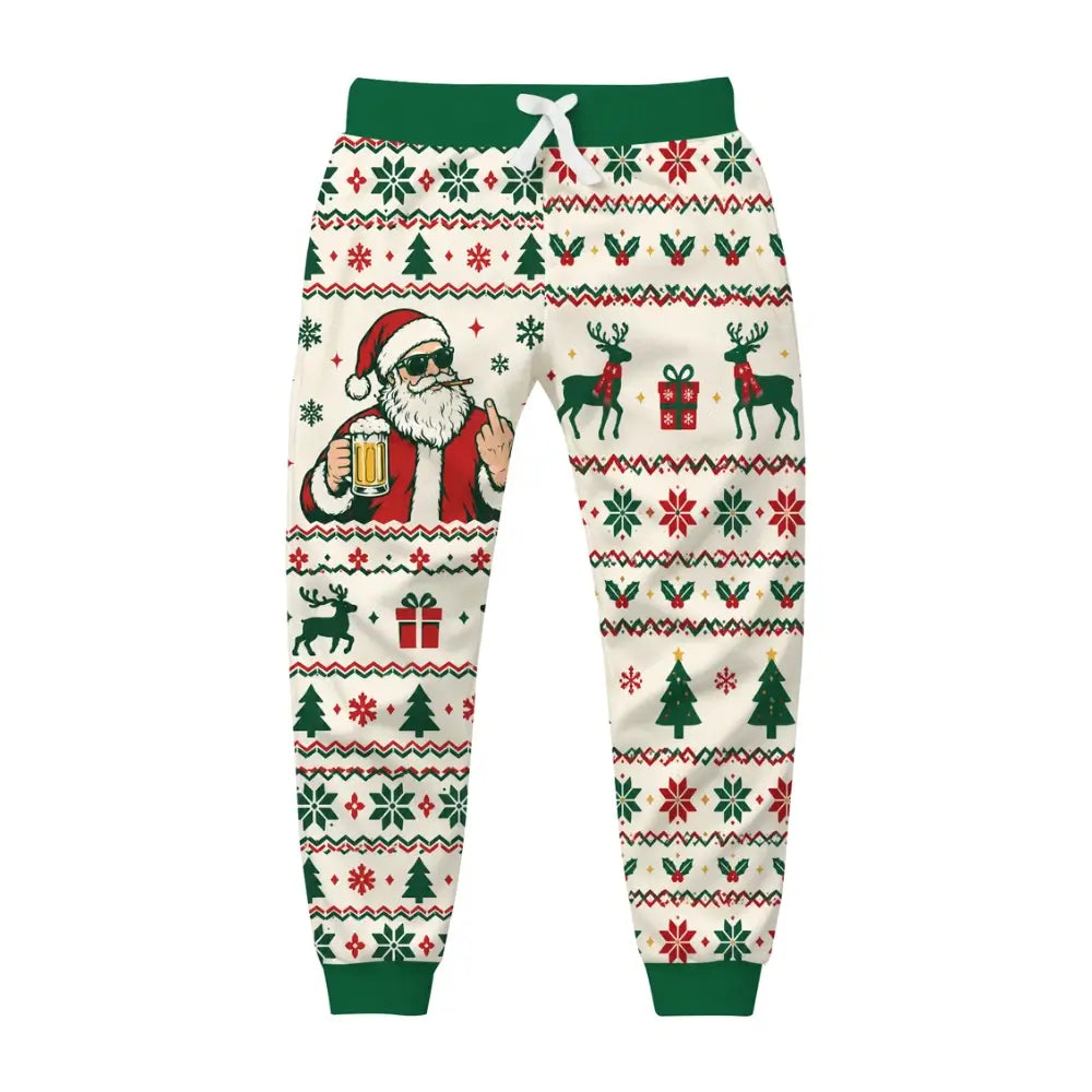 Holiday Fun Ugly Quarter Zip Sweatshirt & Sweatpant Set - MERRYPARK