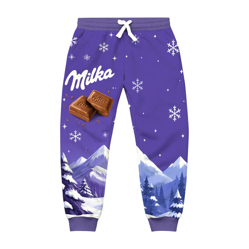 Lilac Cow Ugly Quarter Zip Sweatshirt & Sweatpant Set - MERRYPARK