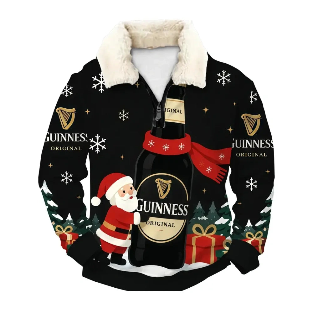 Midnight Santa Ugly Quarter Zip Sweatshirt & Sweatpant Set - MERRYPARK