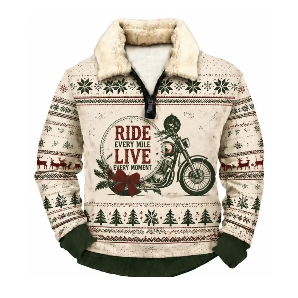 Motorcycle Club Ugly Quarter Zip Sweatshirt & Sweatpant Set - Merrypark