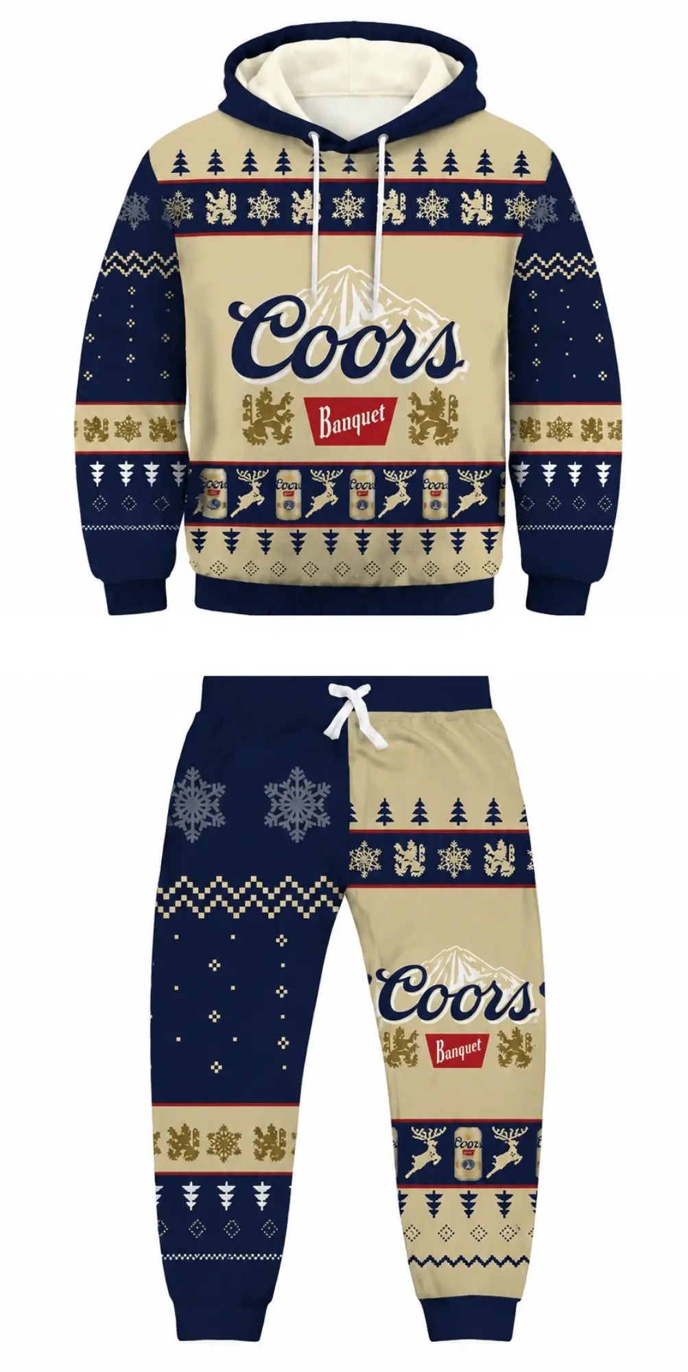Navy Beer Ugly Pullover Hoodie & Sweatpant Set - Merrypark