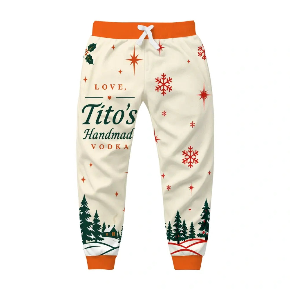 Orange Fun Ugly Quarter Zip Sweatshirt & Sweatpant Set - MERRYPARK