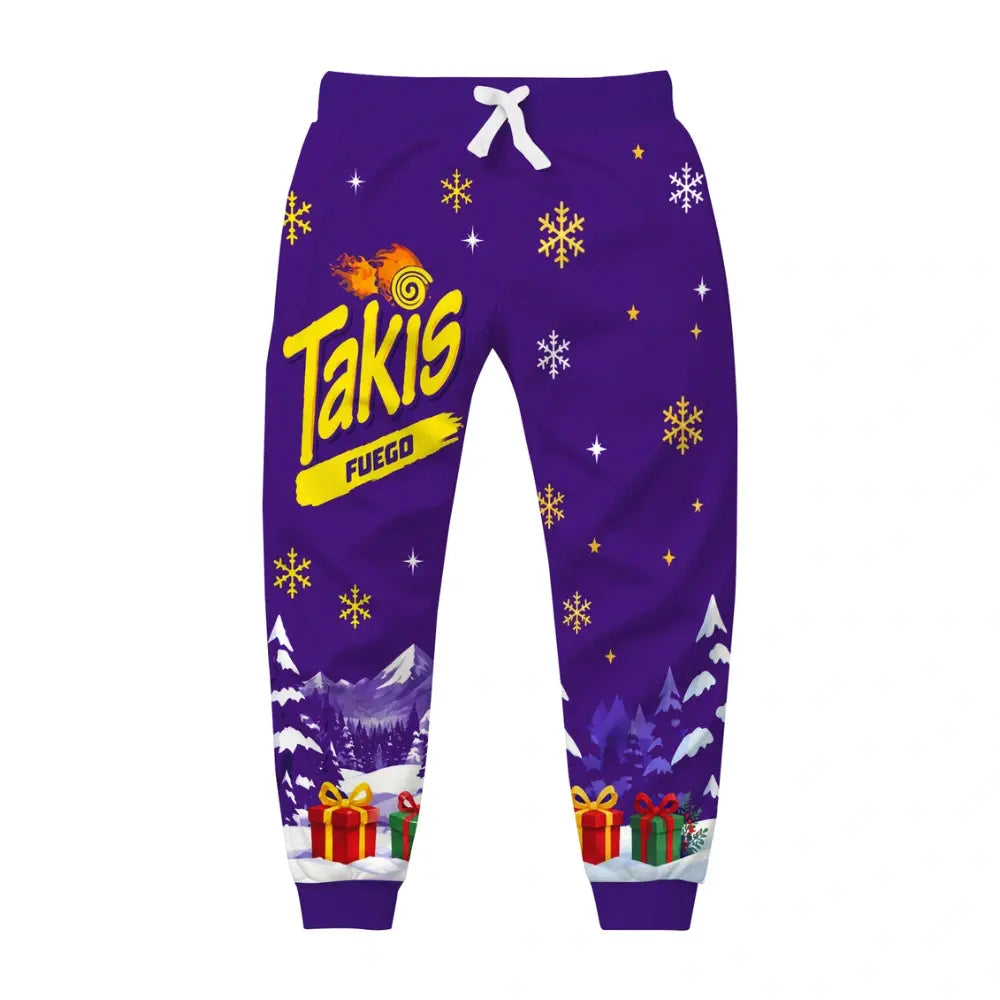 Purple Winter Ugly Quarter Zip Sweatshirt & Sweatpant Set - MERRYPARK