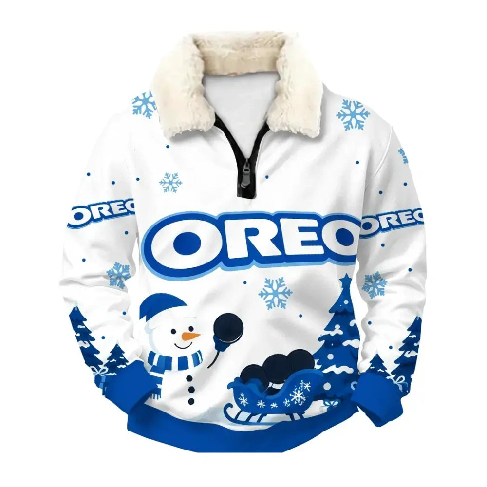 Snowy Cookies Ugly Quarter Zip Sweatshirt & Sweatpant Set - MERRYPARK