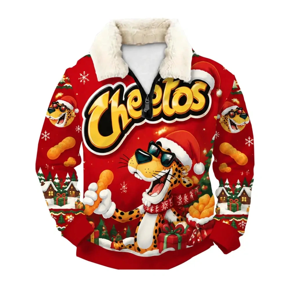 Spicy Christmas Ugly Quarter Zip Sweatshirt & Sweatpant Set - MERRYPARK