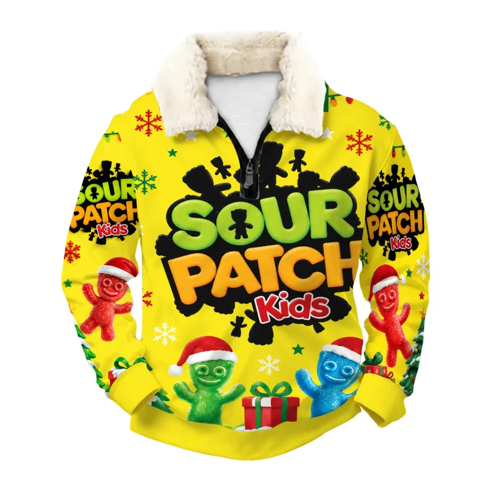 Yellow Festival Ugly Quarter Zip Sweatshirt & Sweatpant Set - MERRYPARK